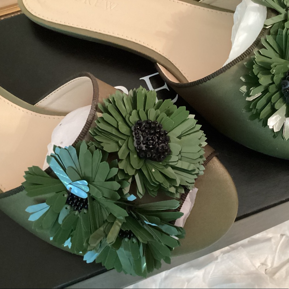 J.Crew Satin Floral Embellish Slides - Picture 2 of 9